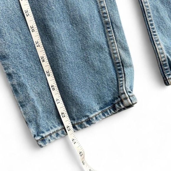 Levi's 505 Straight Fit Jeans - Men's 34x34 - Light Wash Blue Denim Vintage Y2K - Picture 5 of 6